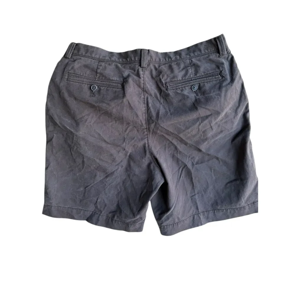 Tommy Bahama Men’s Brown Chino Shorts Size 35 Classic Casual Flat Front
